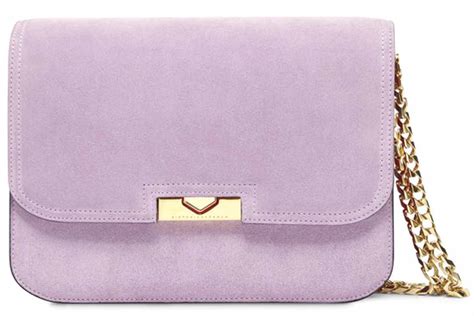 lilac suede clutch bag